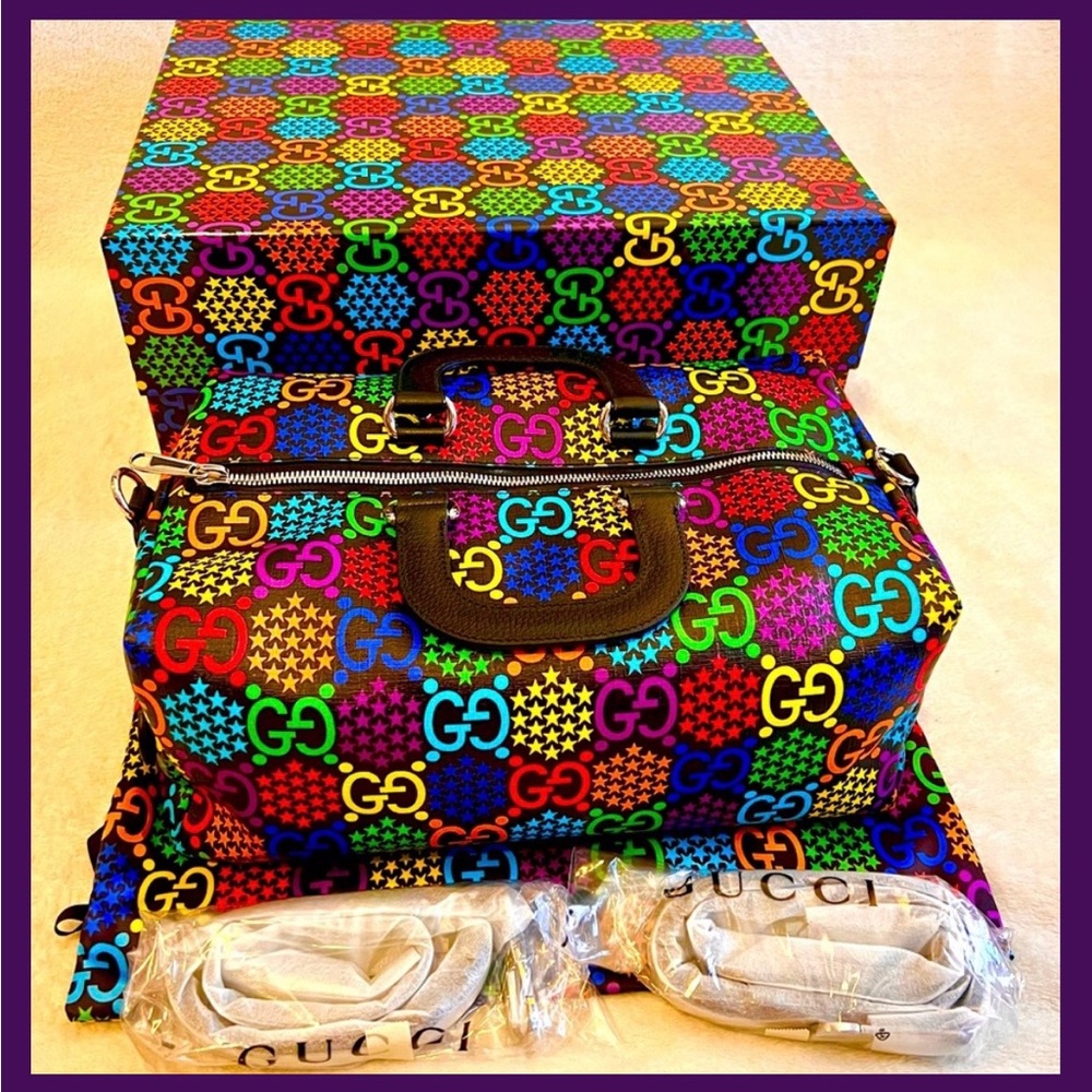 🔥New with Box Gucci Psychedelic Small duffle Backpack Convertible🔥